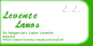 levente lamos business card